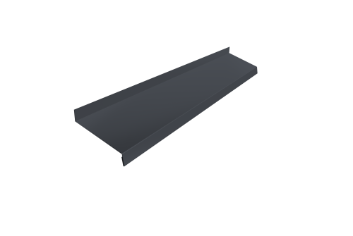 Отлив простой 150 0,45 PE с пленкой RAL 7024 мокрый асфальт (2м)