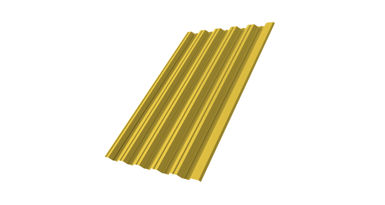Профнастил НС35 R 0.45 PE RAL 1018 желтый