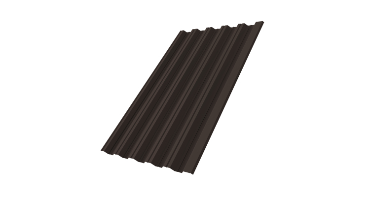 Профнастил НС35R 0,5 Satin RR 32 темно коричневый