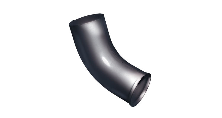 Колено стока Grand Line PU 90 мм RAL 7024 мокрый асфальт