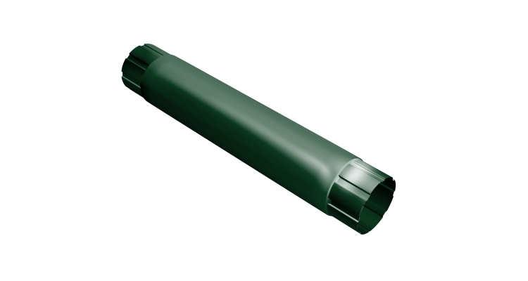 Труба круглая соединительная Grand Line PU 90мм 1м RAL 6005 зеленый мох