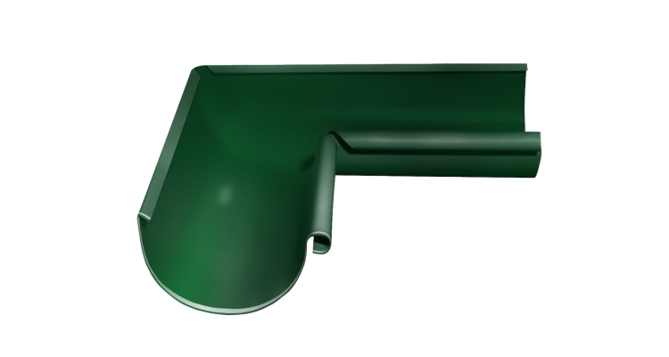 Угол желоба внутренний Grand Line PU 90 гр 125 мм RAL 6005 зеленый мох