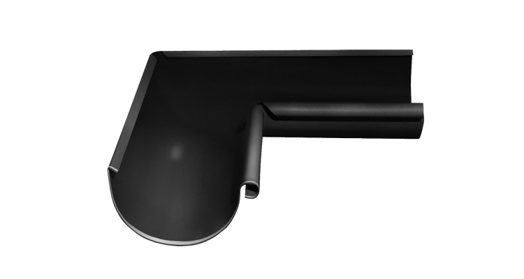 Угол желоба внутренний Grand Line PU 90 гр 125 мм RAL 9005 черный