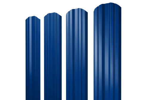 Штакетник Twin фигурный 0.45 PE RAL 5002 ультрамариново-синий