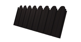 Профнастил С10B фигурный 0.5 Rooftop Бархат RAL 9005 черный