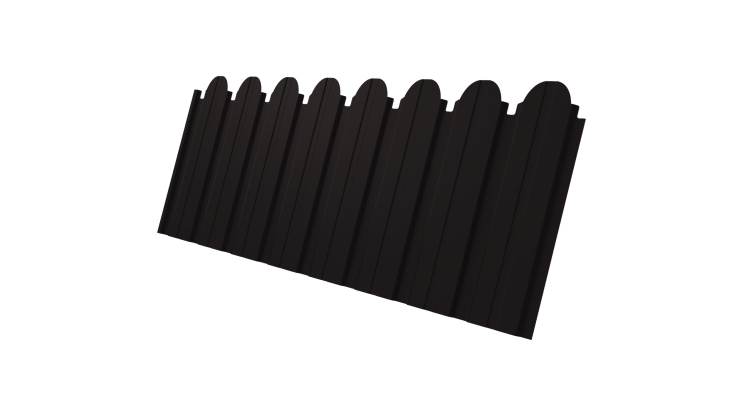 Профнастил С10B фигурный 0.5 Rooftop Бархат RAL 9005 черный