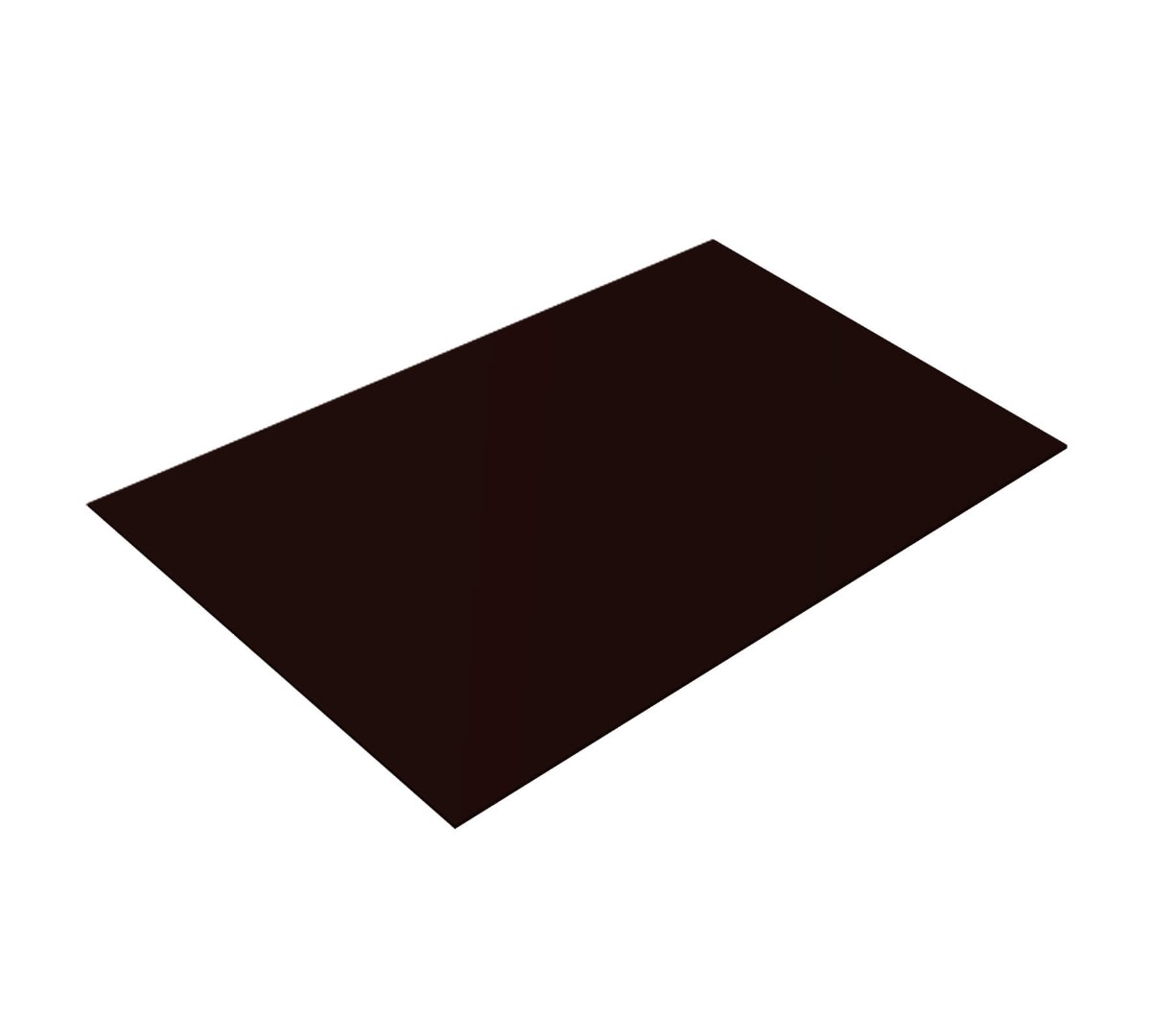 Плоский лист 0,5 Satin Мatt с пленкой RR 32 темно-коричневый