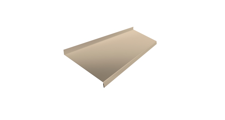 Отлив простой 250 0,5 Satin с пленкой RAL 1015 светлая слоновая кость (2м)