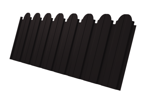 Профнастил С10B фигурный 0,45 PE-Double RAL 9005 черный