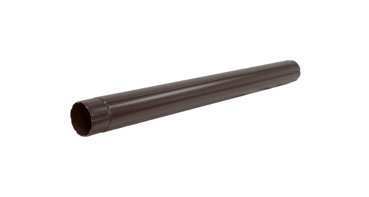 Труба круглая соединительная 100мм 1м Мatt RAL 8017 шоколад