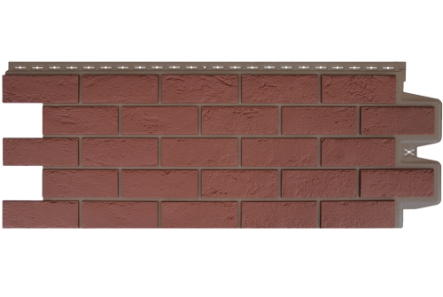 Фасадная панель GL Состаренный кирпич Design Plus корица с темно-бежевым швом