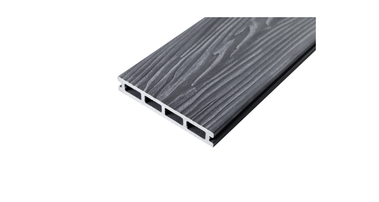 Террасная доска Grand Line 150х25 мм 3D Винтаж Темно-серый 4м