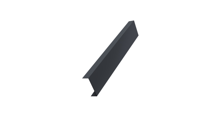 Декоративная накладка на столб универсальная 80х80 для забора жалюзи 0,45 PE-Double RAL 7024 мокрый асфальт (1,8м)