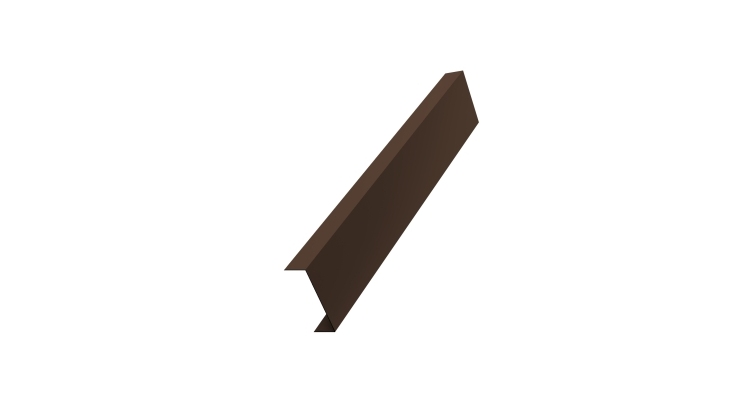 Декоративная накладка на столб универсальная 80х80 для забора жалюзи 0,45 PE-Double RAL 8017 шоколад (3м)