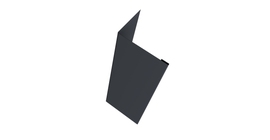 Нащельник для калиток и ворот 25х35 жалюзи Milan, Tokyo, Palermo 0,45 PE-Double RAL 7024 мокрый асфальт (L1,68)