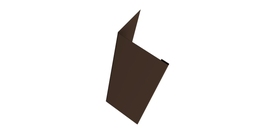 Нащельник для калиток и ворот 25х35 жалюзи Milan, Tokyo, Palermo 0,45 PE-Double RAL 8017 шоколад (L1,68)