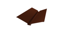 Планка ендовы верхней 115х30х115 0,5 Satin с пленкой RAL 3009 оксидно-красный (2м)