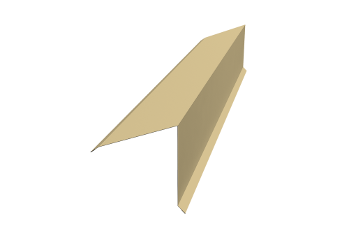 Планка конька односкатной кровли 160x160 0,4 PE с пленкой RAL 1014 слоновая кость (2м)