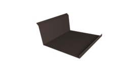 Планка примыкания нижняя 20х122х260х15 0,5 Satin с пленкой RR 32 темно-коричневый (2м)