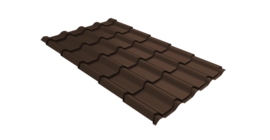 Металлочерепица камея Grand Line 0,5 Drap RAL 8017 шоколад