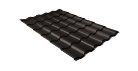 Металлочерепица кредо Grand Line 0,45 Drap ST RR 32 темно-коричневый