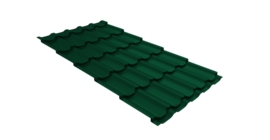 Металлочерепица квинта плюс 0,45 Drap TR RAL 6005 зеленый мох