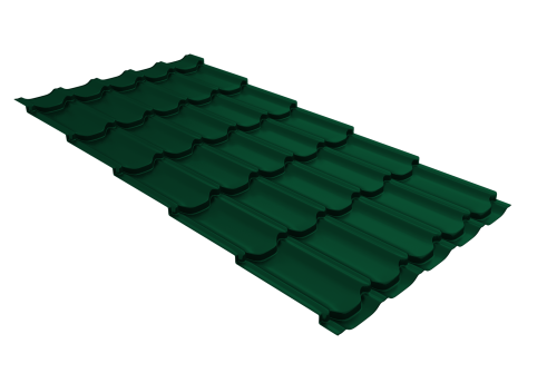 Металлочерепица квинта плюс  0,45 Drap TX RAL 6005 зеленый мох