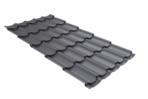 Металлочерепица квинта плюс 0,45 Drap TX RAL 7004 сигнальный серый