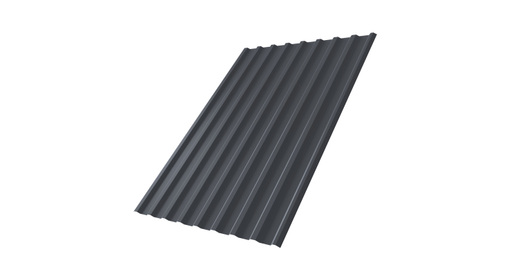 Профнастил С20R 0,7 PE-Double RAL 7024 мокрый асфальт