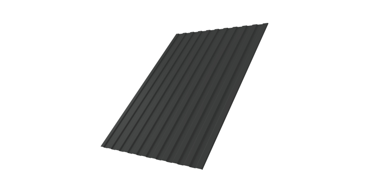 Профнастил С8A Grand Line 0,5 PurLite Matt RAL 7016 антрацитово-серый