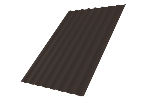 Профнастил С20B 0,5 Satin Matt TX RR 32 темно-коричневый