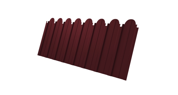 Профнастил C10A фигурный 0,5 Satin Matt TX RAL 3005 красное вино