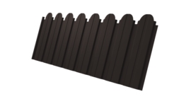 Профнастил C10B фигурный 0.45 Drap TR RR 32 темно-коричневый