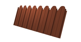 Профнастил C10B фигурный 0.5 Satin Matt RAL 8004 терракота