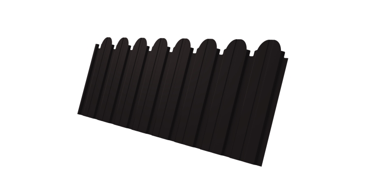 Профнастил C10B фигурный 0.5 Drap TX RAL 9005 черный