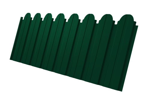 Профнастил C10B фигурный 0.4 PE RAL 6005 зеленый мох