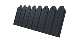 Профнастил C10B фигурный 0.4 PE RAL 7024 мокрый асфальт