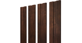 Штакетник Twin с прямым резом 0.45 Print Premium Cherry Wood Dark FTC