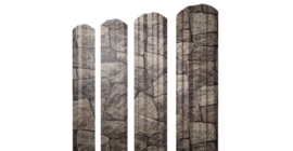 Штакетник Twin фигурный 0,45 Print Elite King Stone TwinColor