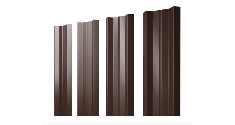 Штакетник М-образный А с прямым резом 0.5 PurLite Matt RAL 8017 шоколад