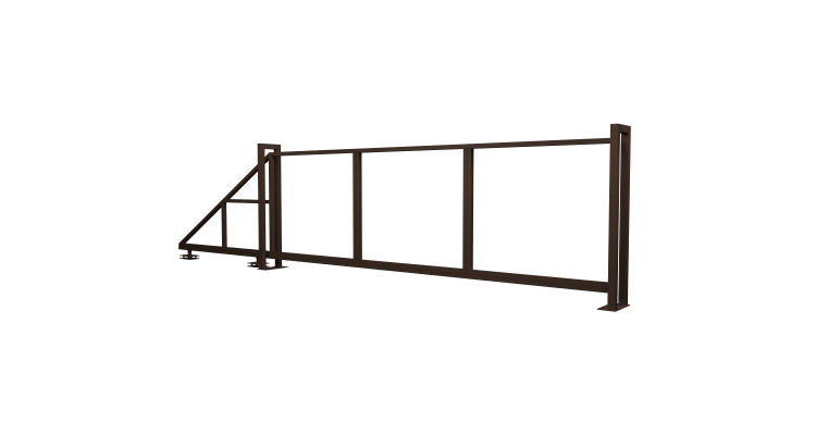 Ворота откатные Жалюзи 2,0х5,0 RAL 8017 без заполнения
