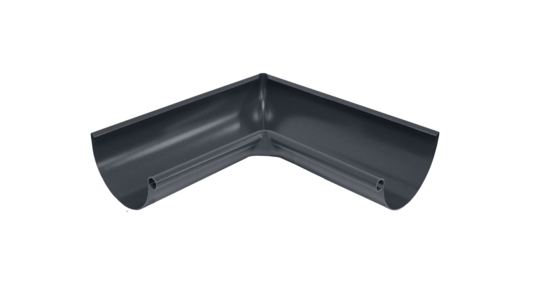 Угол желоба внутренний 90 гр 125 мм PU Мatt RAL 7024 мокрый асфальт