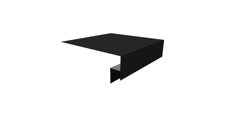 Планка околооконная сложная Блок-хаус new 250х50х27 (j-фаска) 0,45 Drap TX RAL 9005 черный (3м)