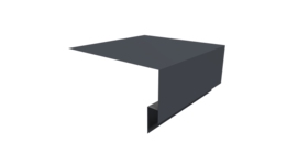 Планка околооконная сложная Блок-хаус new 250х75х27 0,5 Satin с пленкой RAL 7024 мокрый асфальт (3м)