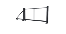 Ворота откатные Жалюзи Texas 2.0х4.5 RAL 7024 без заполнения (ламель 125 мм)