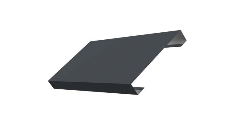 Ламель лицевая 125 забора жалюзи Texas 0.5 Atlas X с пленкой RAL 7024 мокрый асфальт