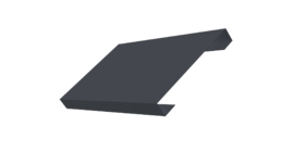 Ламель лицевая 150 забора жалюзи Texas 0.45 Drap-double TX RAL 7024 мокрый асфальт