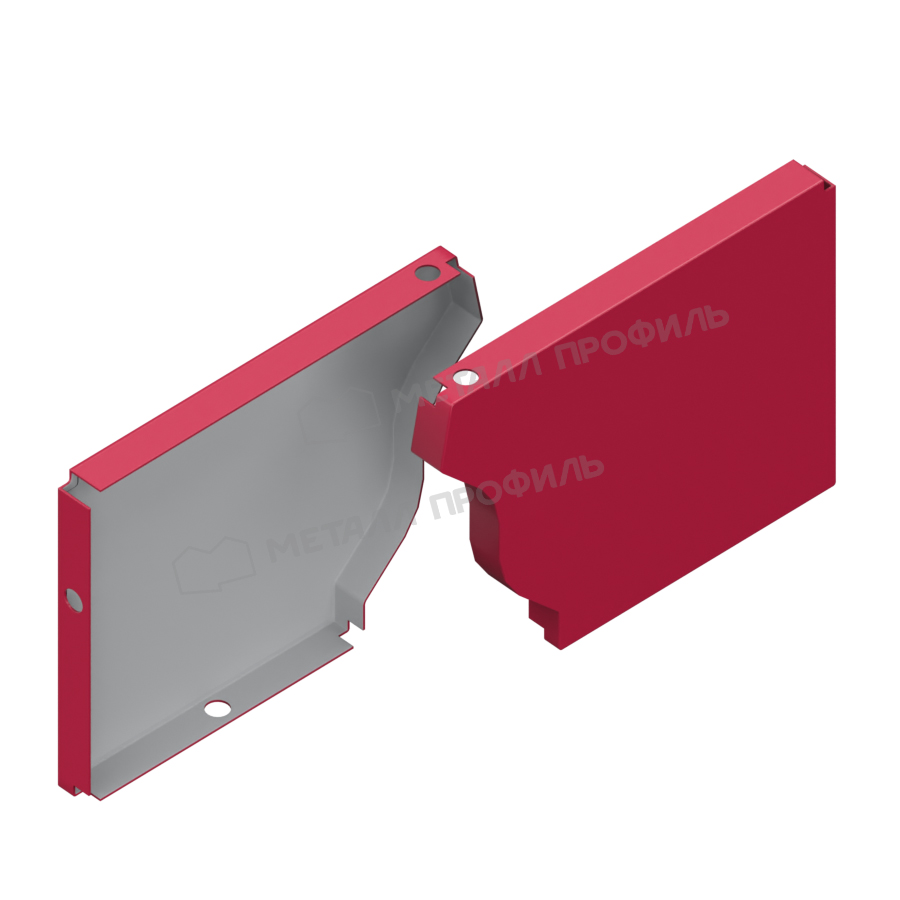 Заглушка желоба правая Металл Профиль БЮДЖЕТ 120х86 RAL 3005