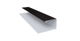 Планка П-образная Экобрус Grand Line 0,5 Drap TX RAL 9005 черный (3м)