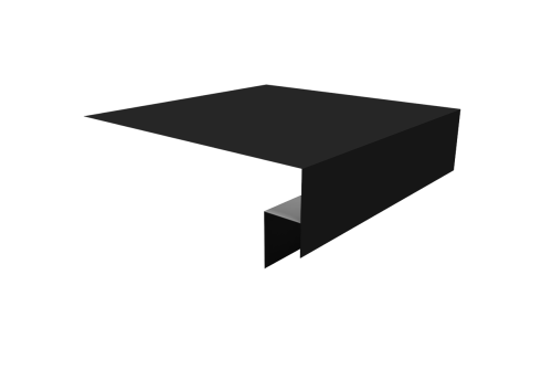 Планка околооконная сложная Экобрус Grand Line 250х50х25 0,45 Drap RAL 9005 черный (3м)